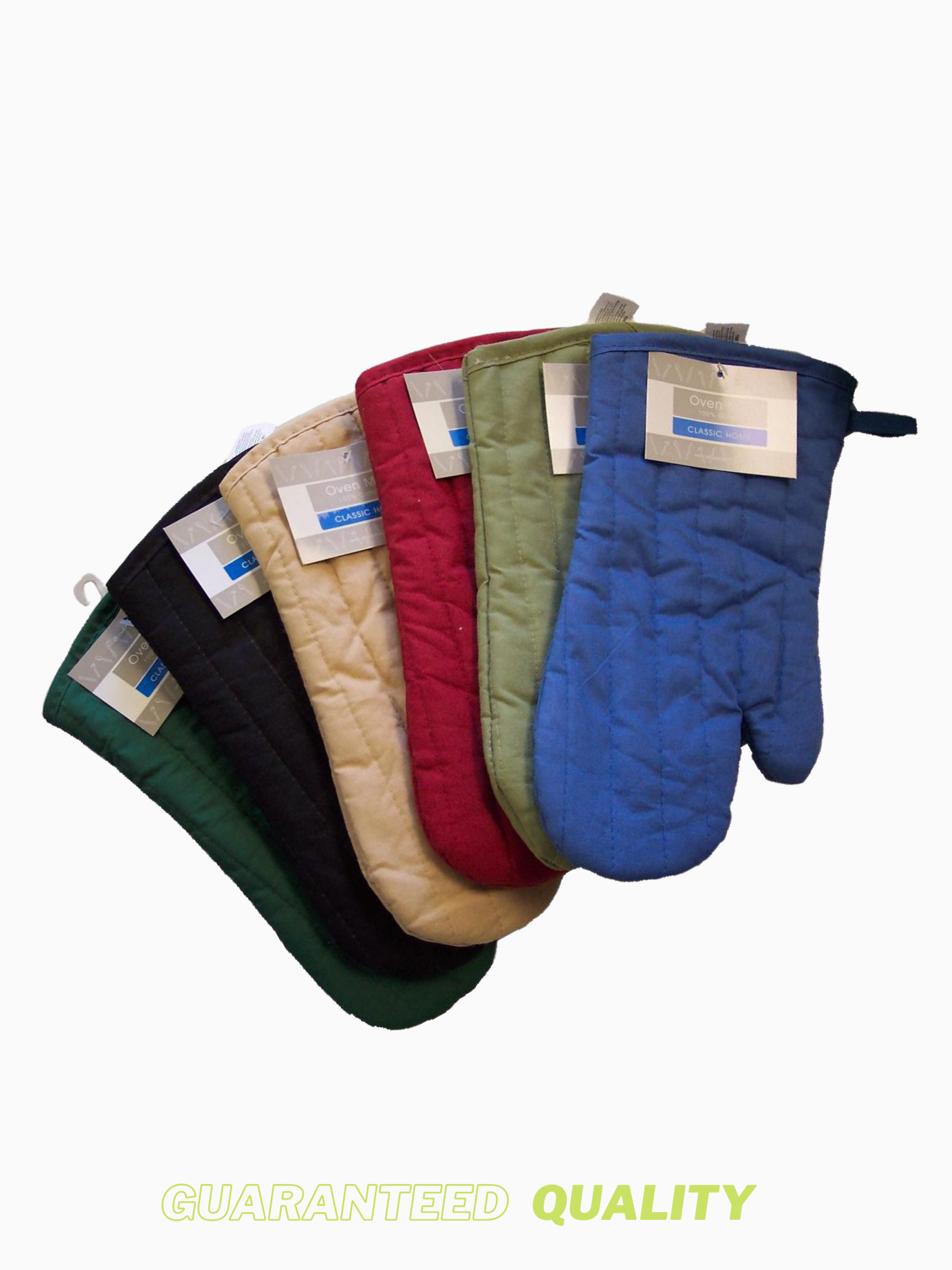 6 Pack Oven Gloves Heat Resistant 6 Color 100% Cotton By Cotton Hutt